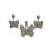 Handmade Butterfly Pendant Earrings Set 925 Sterling Silver Marcasite Stone A372